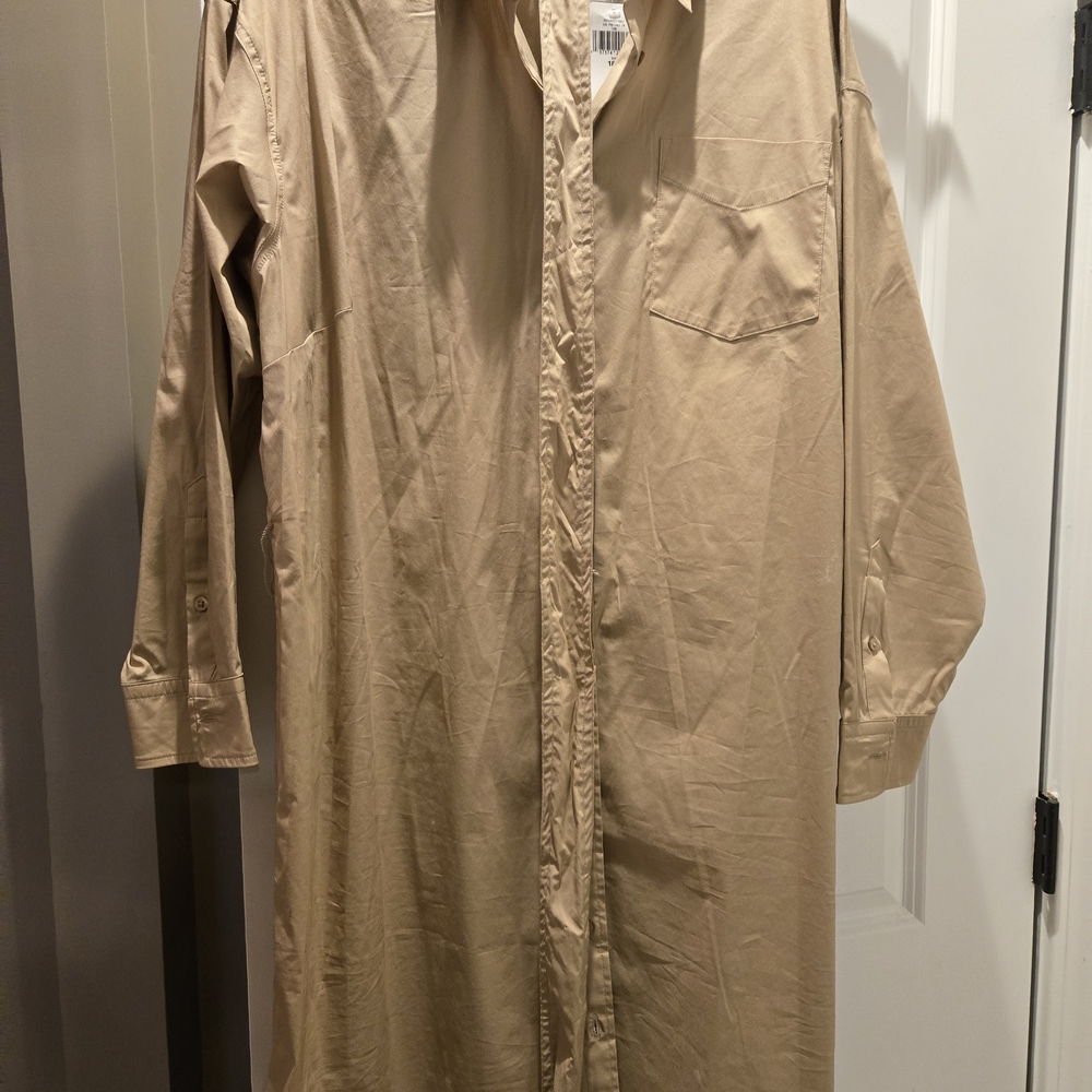 Ralph Lauren Women's Tan Button Down Shirt Dress